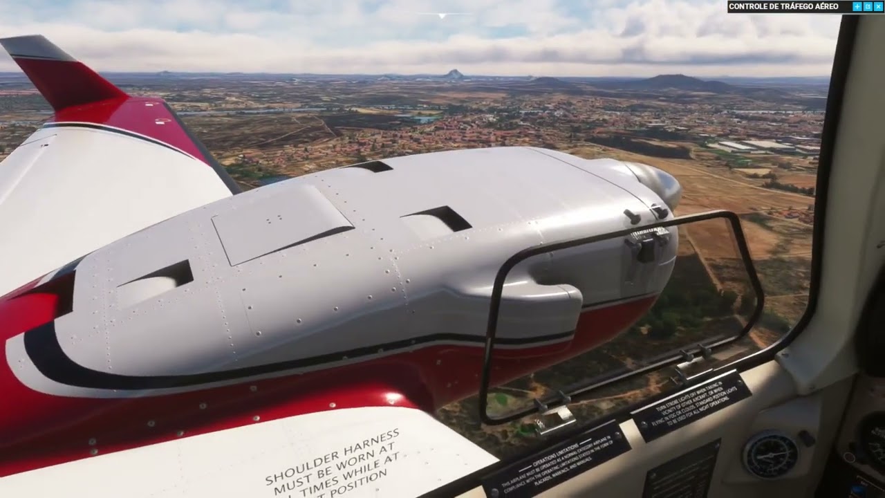 Beechcraft Baron 58 | Aproximação e Circuito de Tráfego na Pista de Parelhas - Quixeramobim MSFS 20