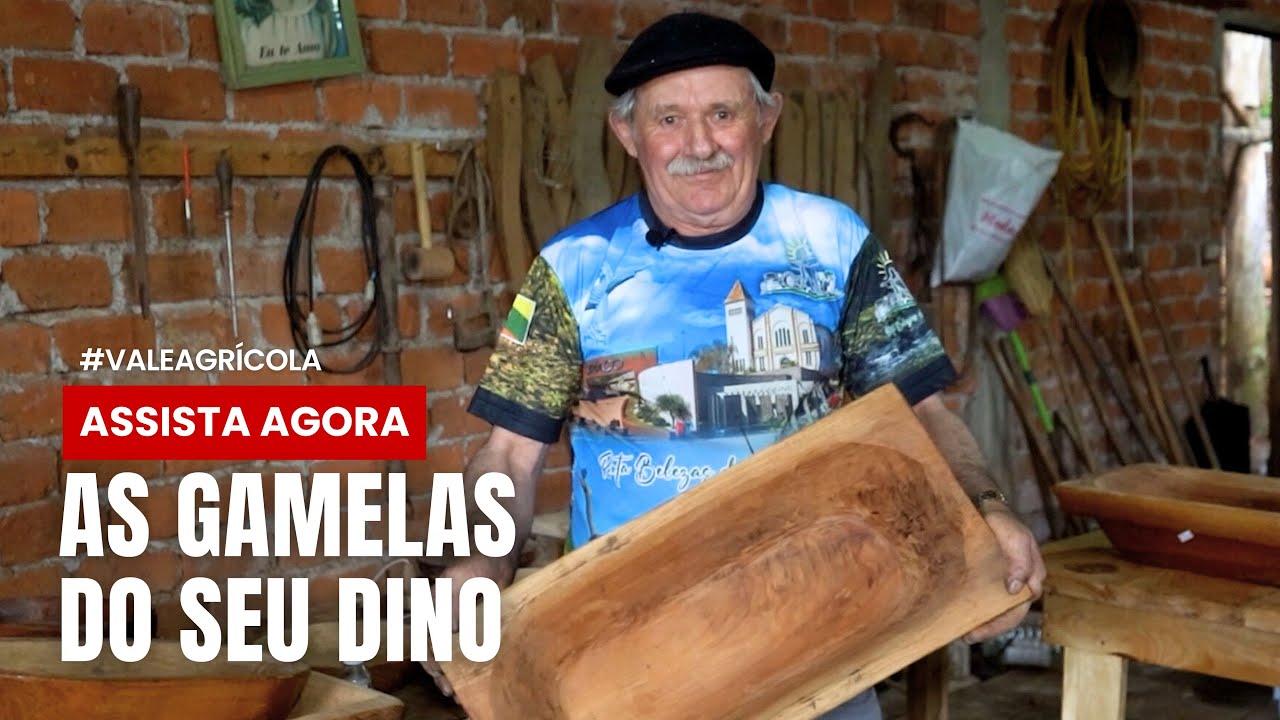 Aos 70 anos, seu Dino encontrou nas gamelas uma nova paixão