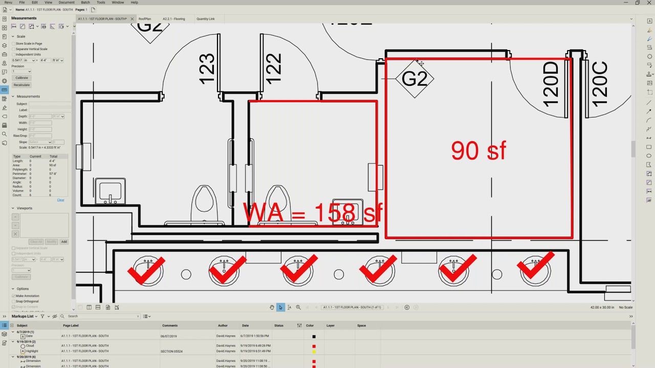 Использование Bluebeam Revu для расчета количества
