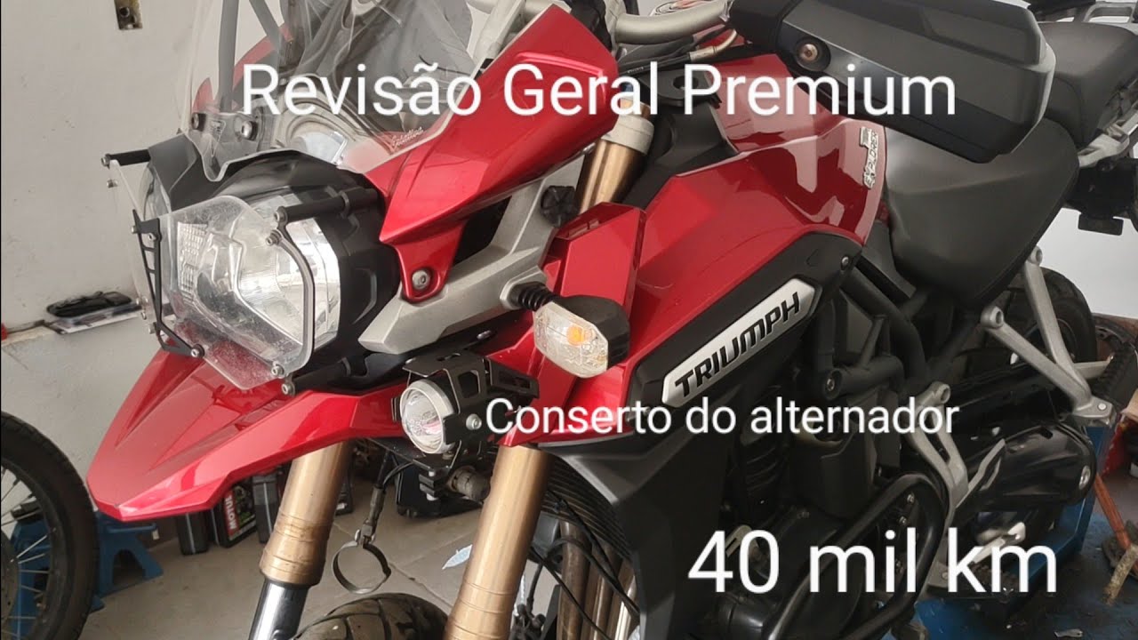 Tiger 1200 revisão geral Premium de 40 mil km, com reparo no alternador