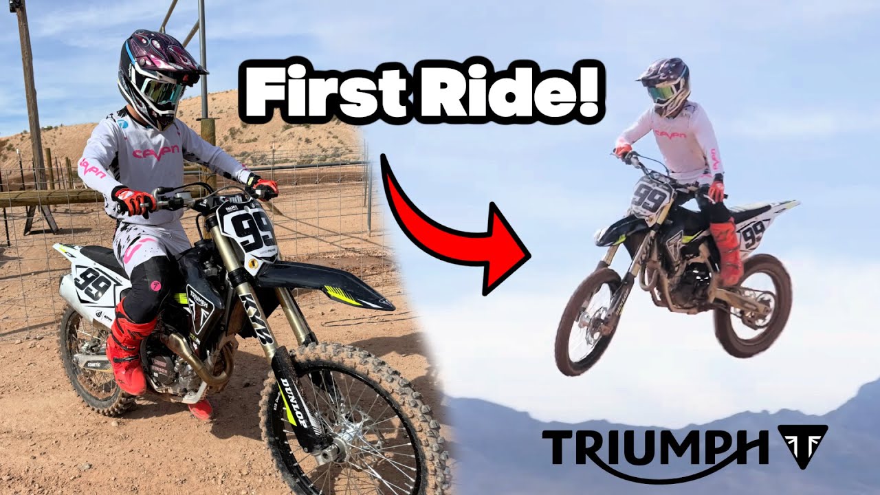 Riding NEW Triumph 450 Dirt Bike! Worth it?