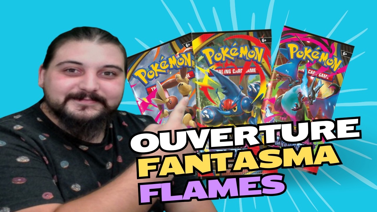 OUVERTURE DE CARTE - 10 BOOSTER MÉGA-ÉVOLUTION FANTASMA FLAMES