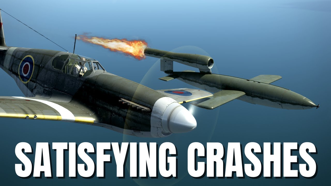 Satisfying Airplane Crashes, V-1 Intercept & More! V253 | IL-2 Sturmovik Flight Simulator Crashes