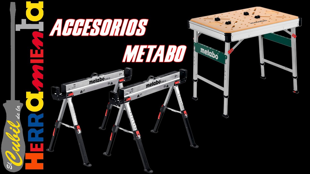CABALLETES Y MESA DE TRABAJO PLEGABLES MAB 82 y MWB 100  DE METABO