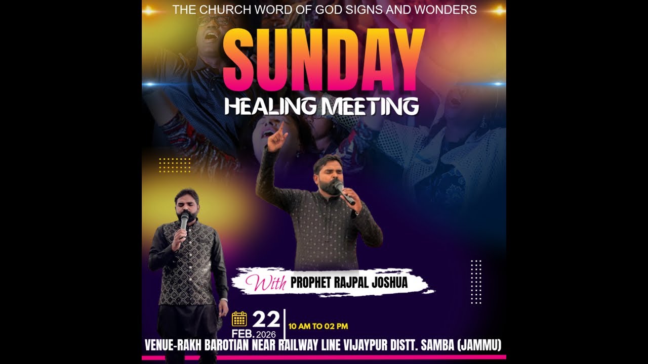 SUNDAY HEALING MEETING | 22-02-2026 | #rajpaljoshuaministry #rjm #rajpaljoshuaministries