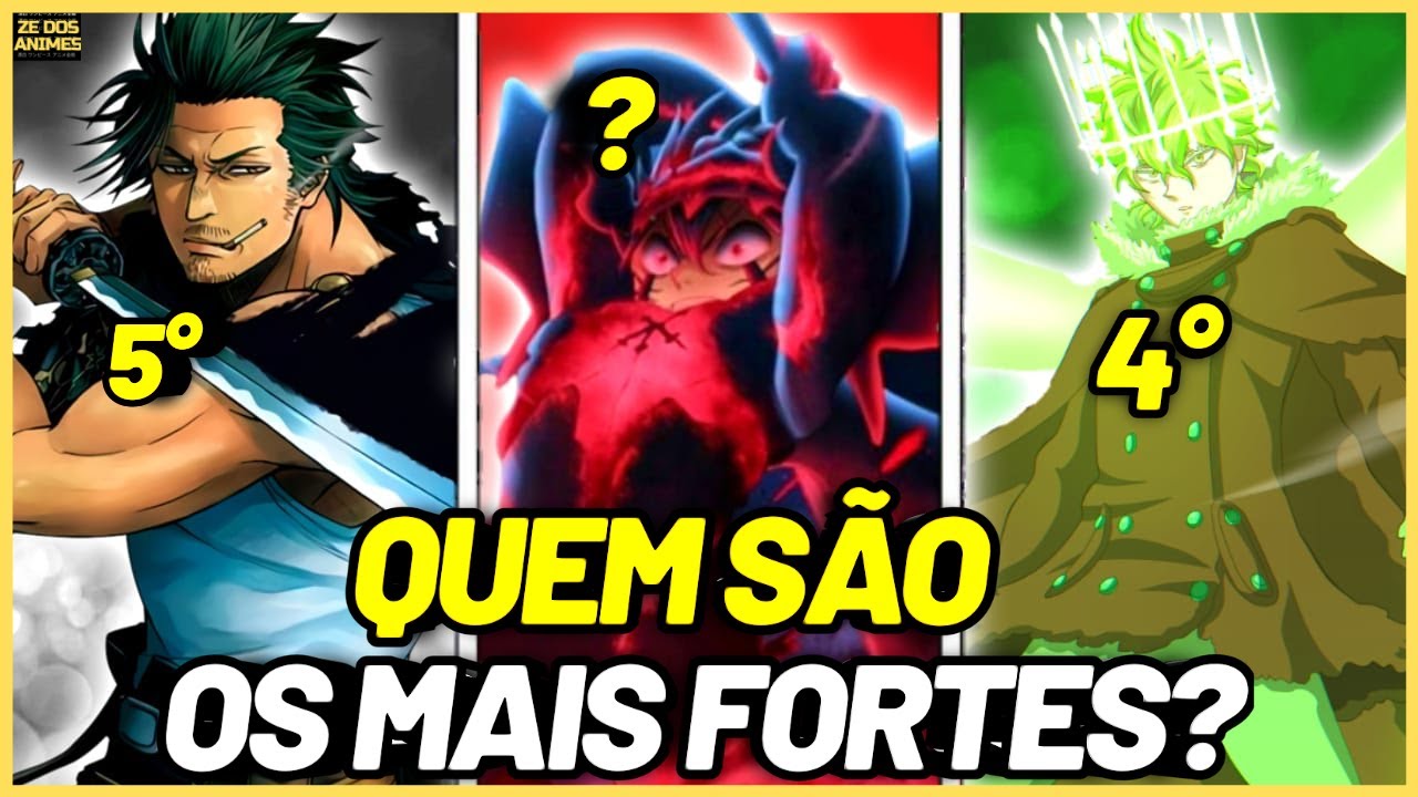 OS 10 PERSONAGENS MAIS FORTES DE BLACK CLOVER ATUALMENTE!