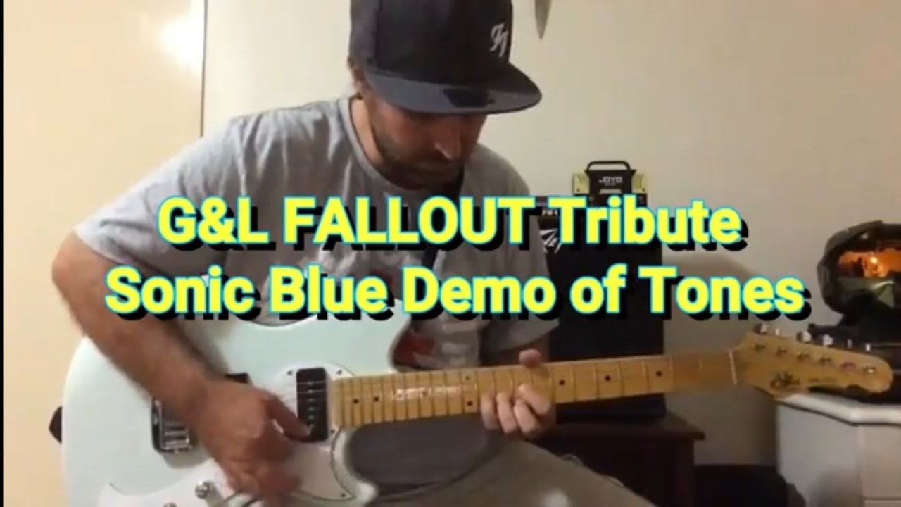 G&L FALLOUT TRIBUTE Sonic Blue Demo of Tones Please read the description