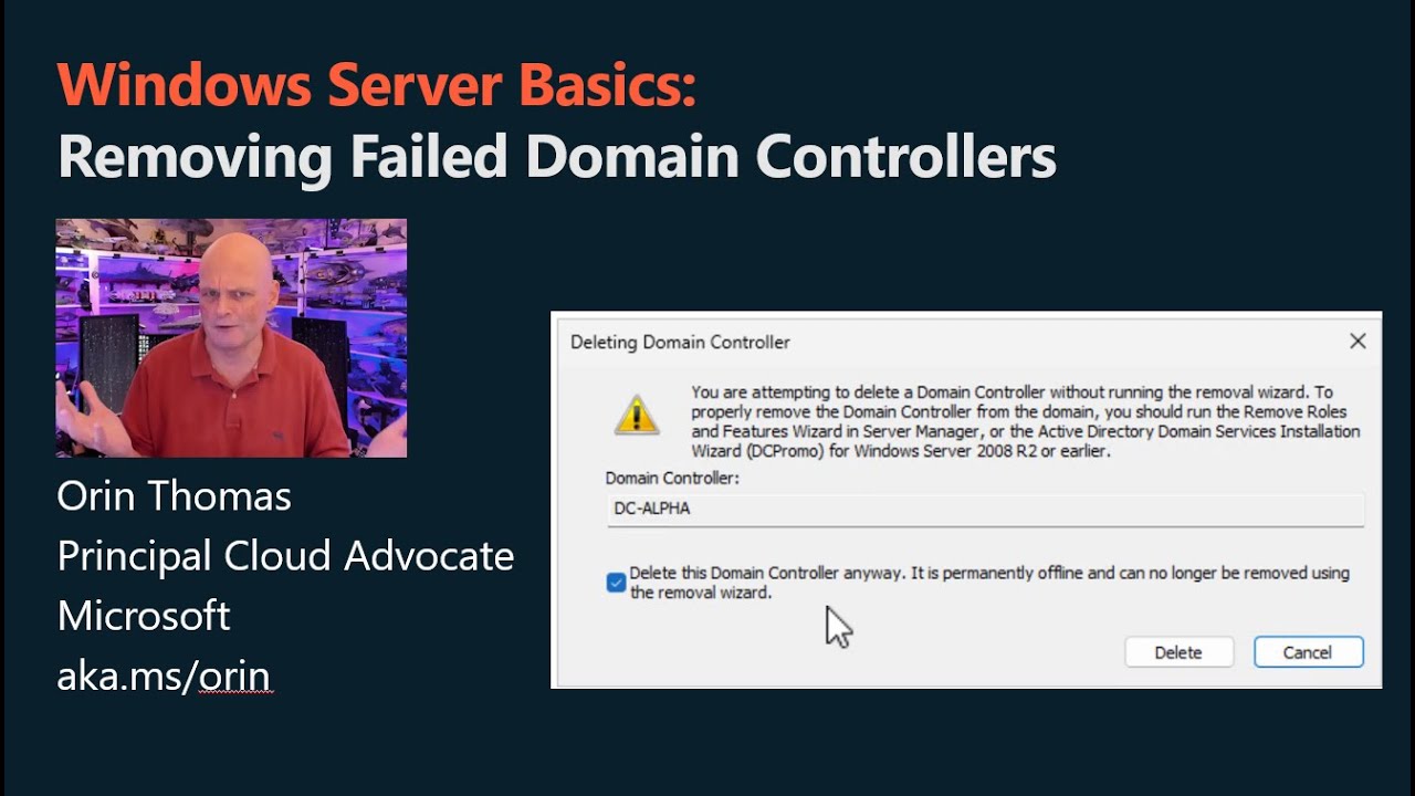 Safely Remove Failed Active Directory Domain Controller