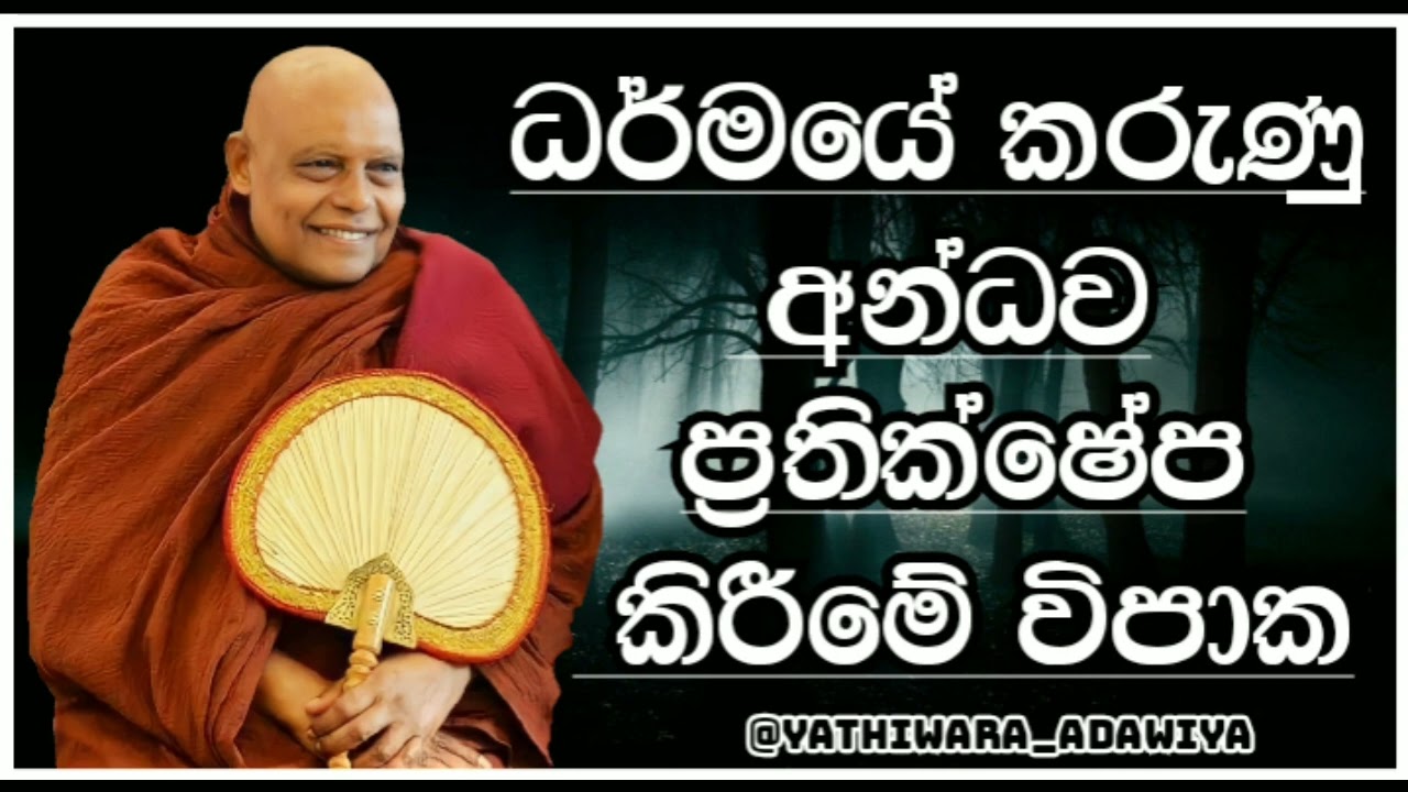 ධර්මයේ කරුණු අන්ධව ප්‍රතික්ෂේප කිරීමේ විපාක #budubana #නාඋයනේඅරියධම්මහිමි#nauyane_ariyadhamma_thero