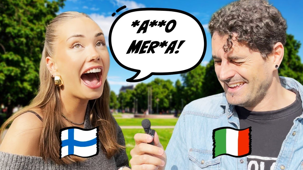 Finlandesi dicono PAROLACCE in Italiano...ma &egrave; una frase Finlandese! Guarda il mare = Katso merta