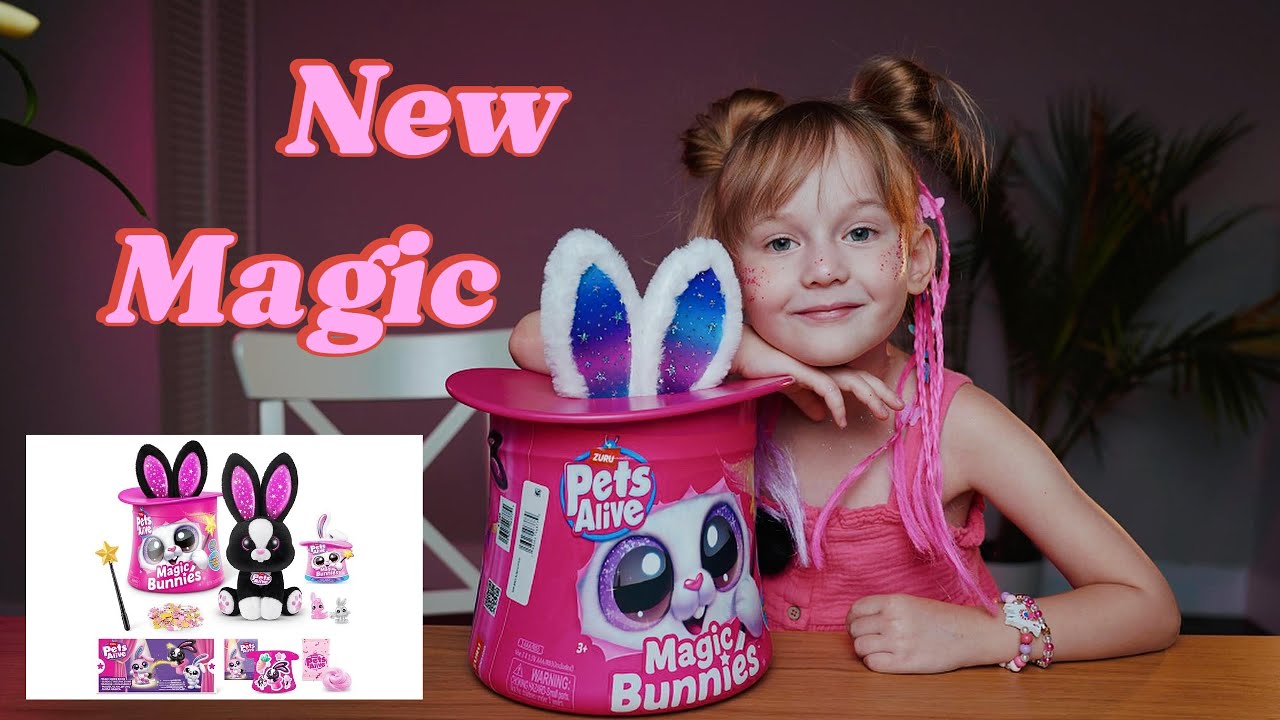 Zuru Pets Alive Magic Bunnies! Magic Bunny Ears Lights, Sounds & Tricks! Белый кролик от zuru 🩷🐇🔮