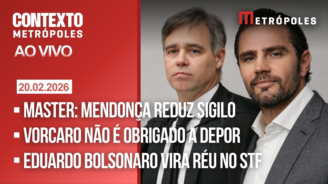 AO VIVO: Master: Mendonça reduz sigilo/ Vorcaro vai depor?/ Janja usou FAB para ir à escola de samba