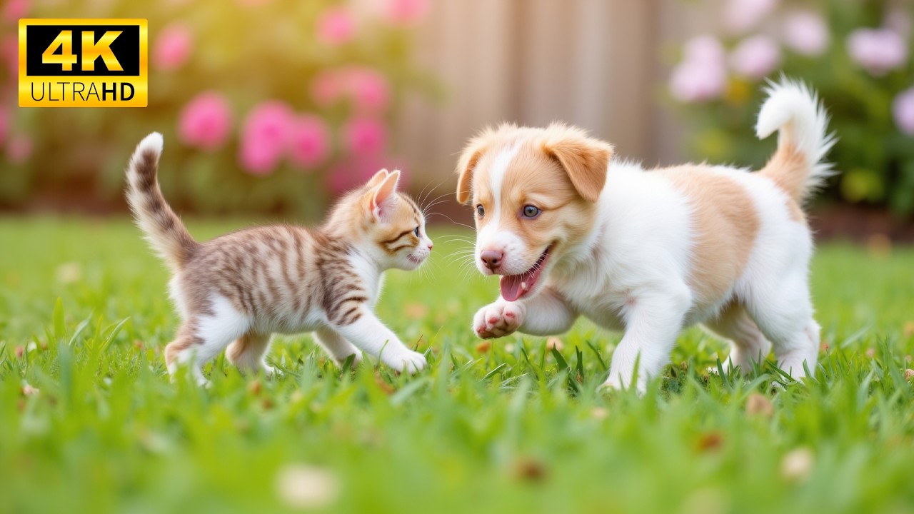 Детеныши животных 4K и целебное пианино | Нежные лапки, спокойный ум 🐾