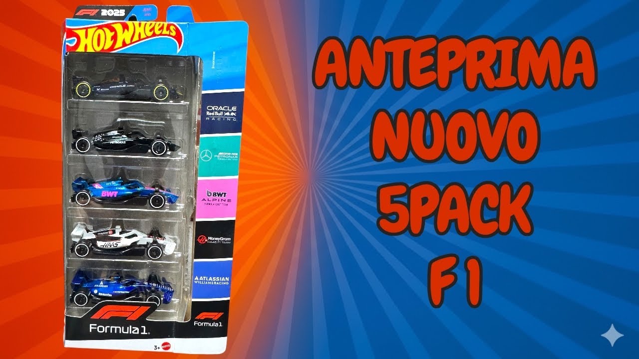 HOT WHEELS F1 🔥 Nuovo PACK da 5 2025 | Confronto con  PACK da 5 2024 e F1 singole