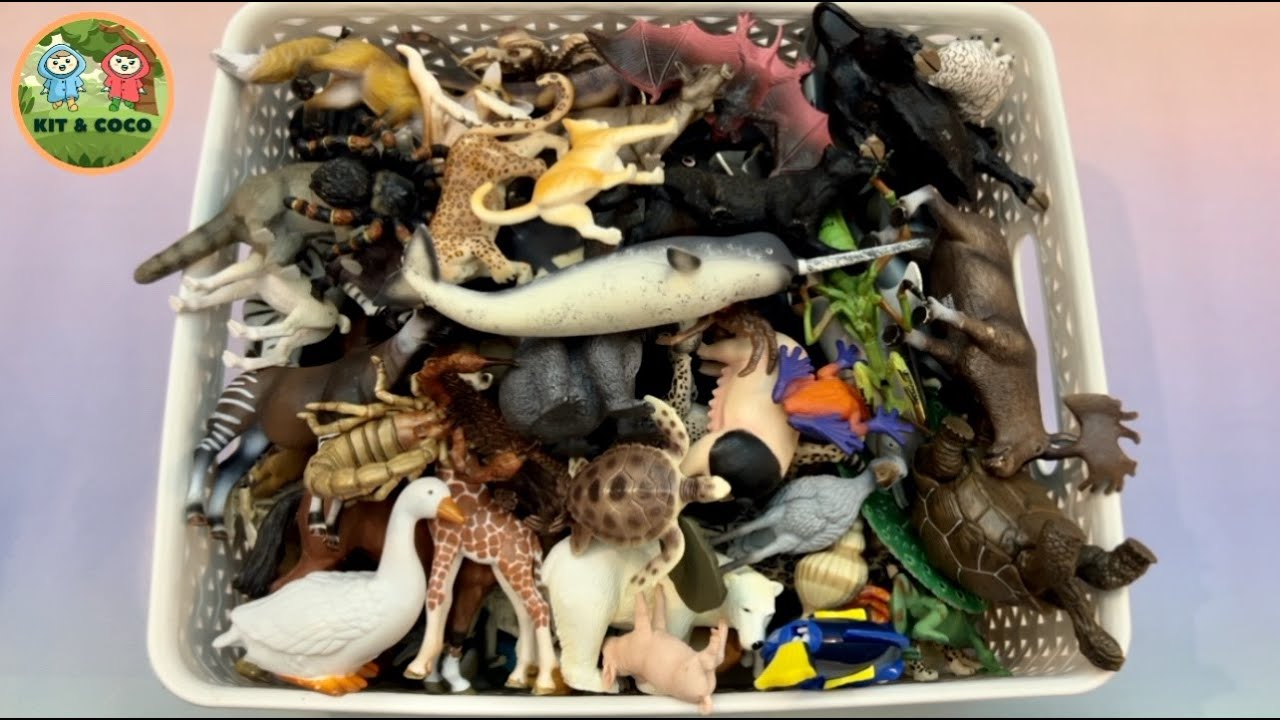 Animal toys. Animals for kids. Learn animal names. Cute animals. Zoo animals. Farm animals. Schleich