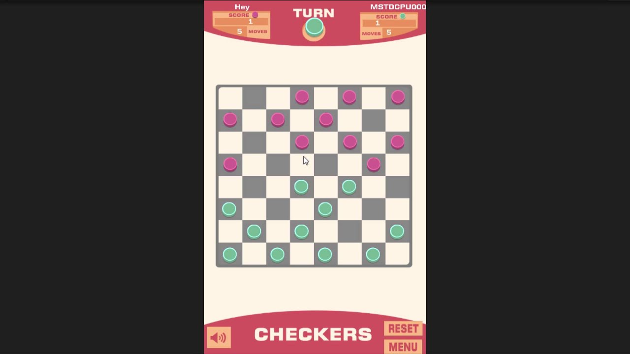 Checkers Game Source Code Unity 2D