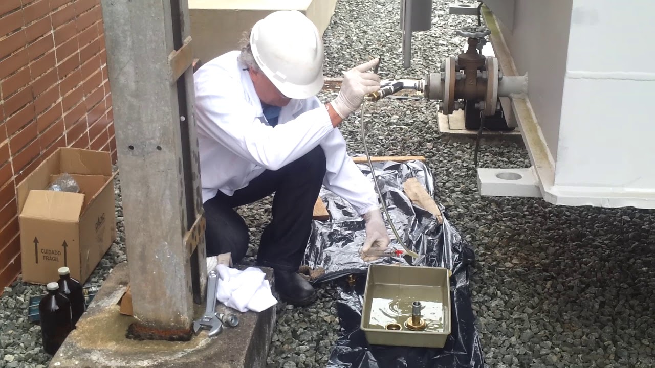 video coleta para analise de óleo