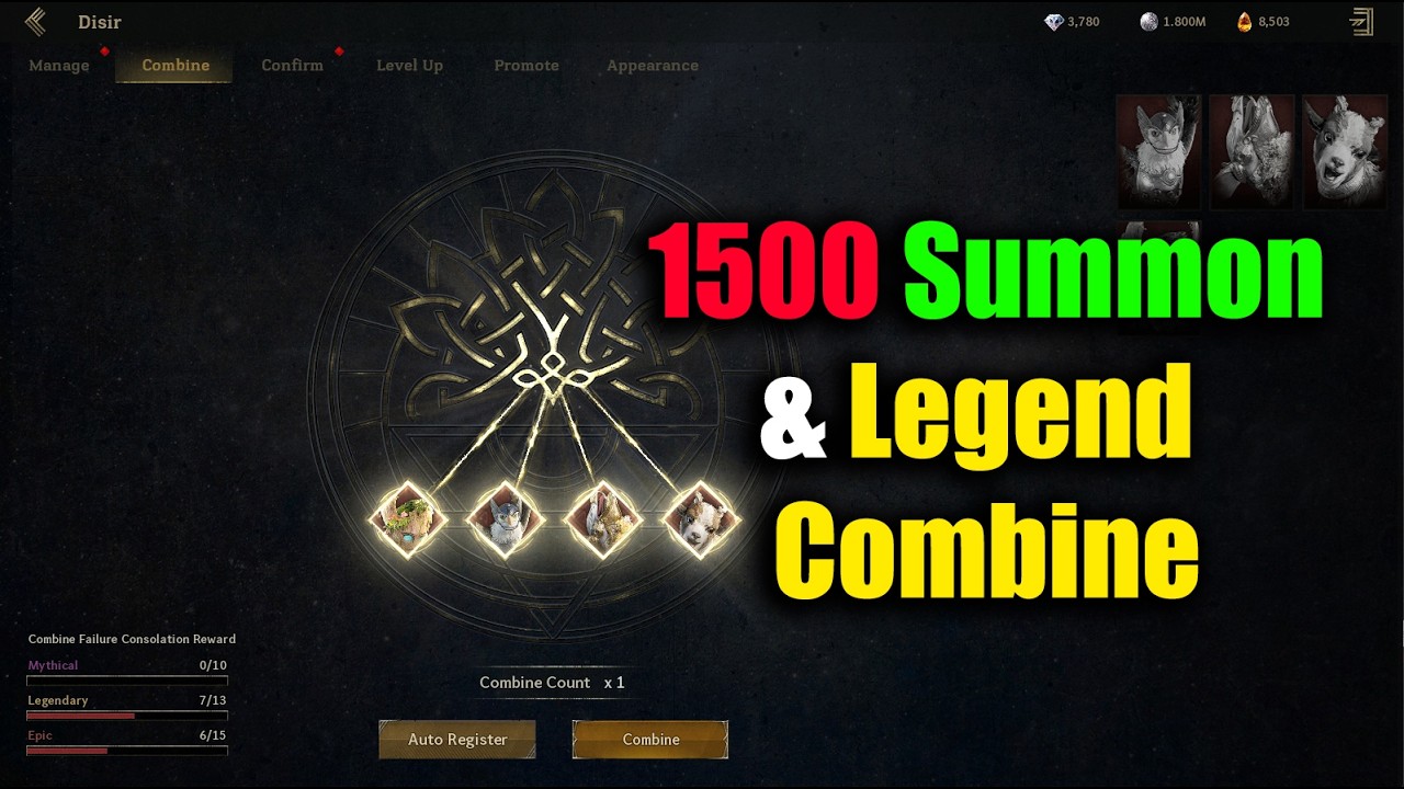 Legend of Ymir 1500 Summon & Combine Legend