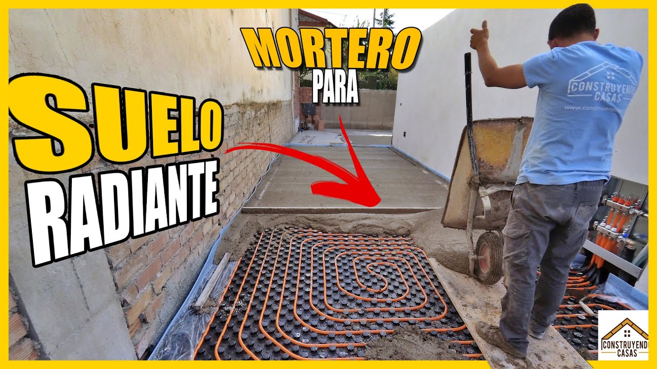 🔶MORTERO para SUELO RADIANTE🔶 Hecho a hormigonera y maestreado.
