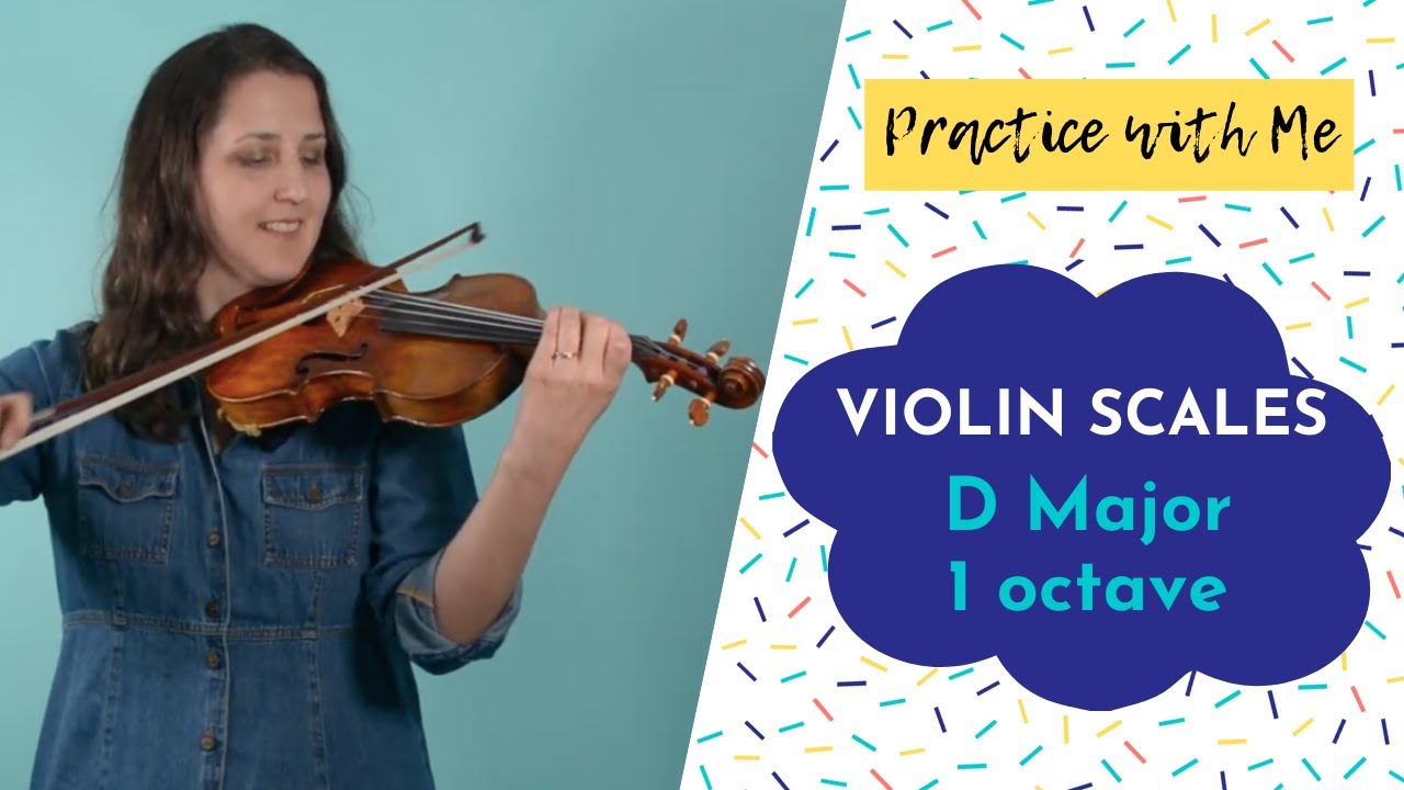 Violin Scale (D Major, 1-octave): Practice with Me