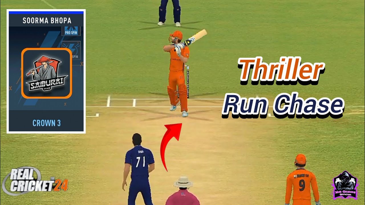 Rc24 Multiplayer Gameplay | Thriller Run Chase Against High Rank Opponent | Real Cricket 24