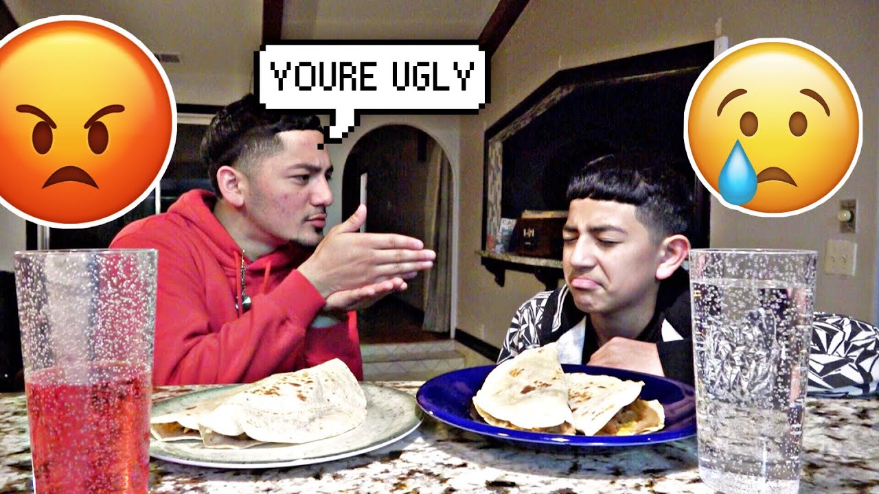 Being MEAN to my lil bro to see how he reacts! 😂😡 (Taco Tuesday mukbang!)