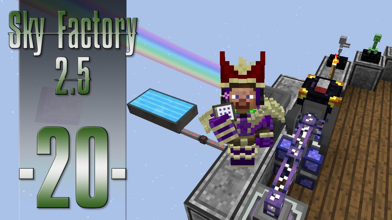 Minecraft - Sky Factory 2.5 - E20 - Fuzzy sortering og Wireless ME system (HD)