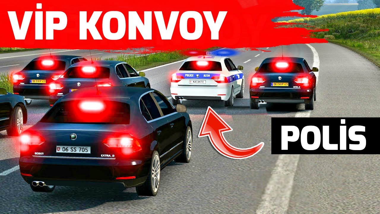 POLİS İLE KONVOY YAPIYORUZ !!  ETS 2 MP