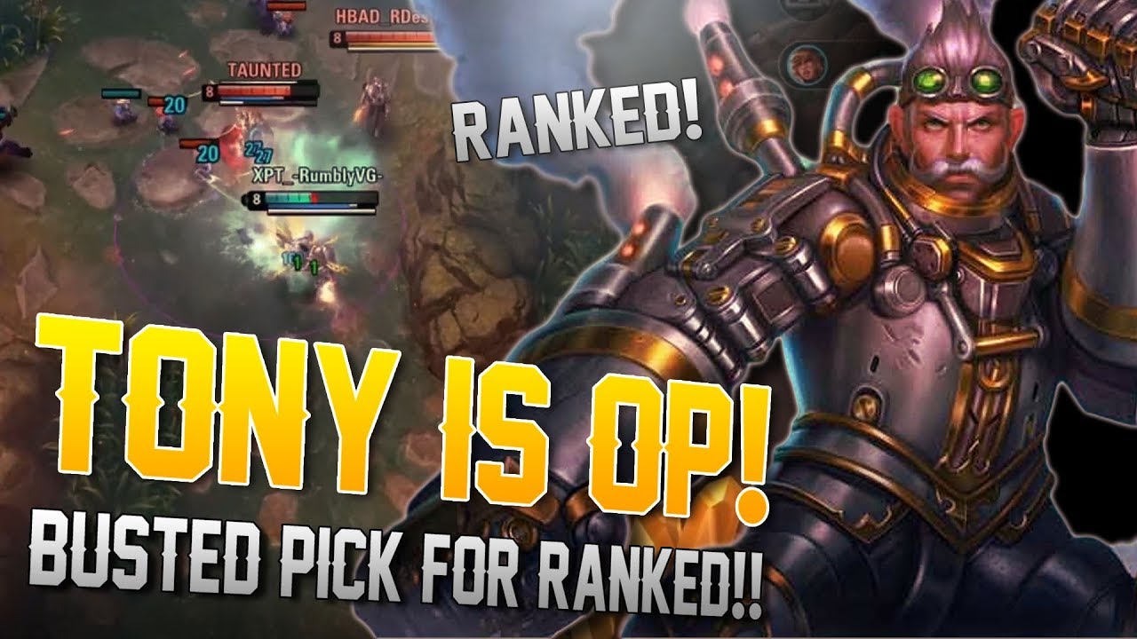 TONY IS BROKEN!! Vainglory [5v5] Ranked - Tony |WP| Top Lane Gameplay