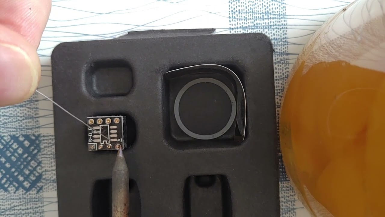 Soldering sop 8 (smt) onto Dip 8 adapter