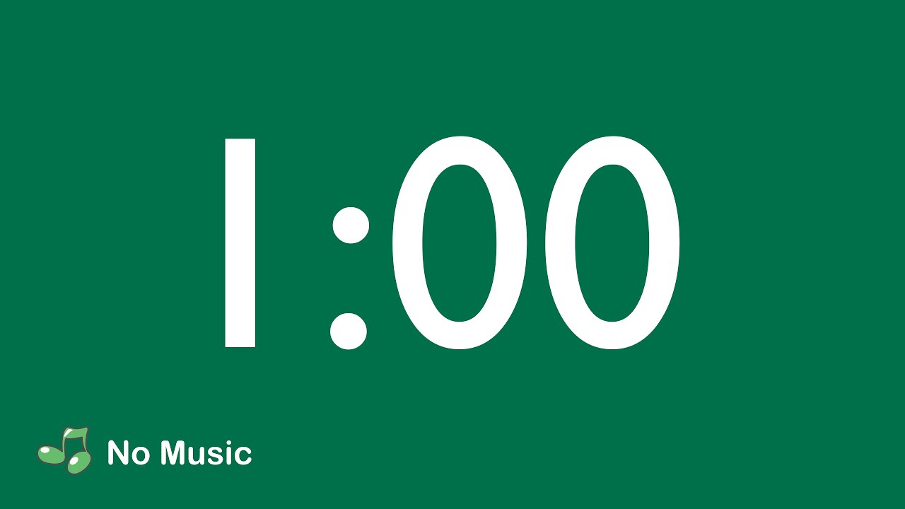 1 Minute Timer - Online Timer - Countdown - No Music