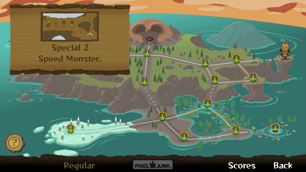 PixelJunk Monsters Ultimate Edition, Toki Island, Special 2 - Speed Monster (Regular difficulty)