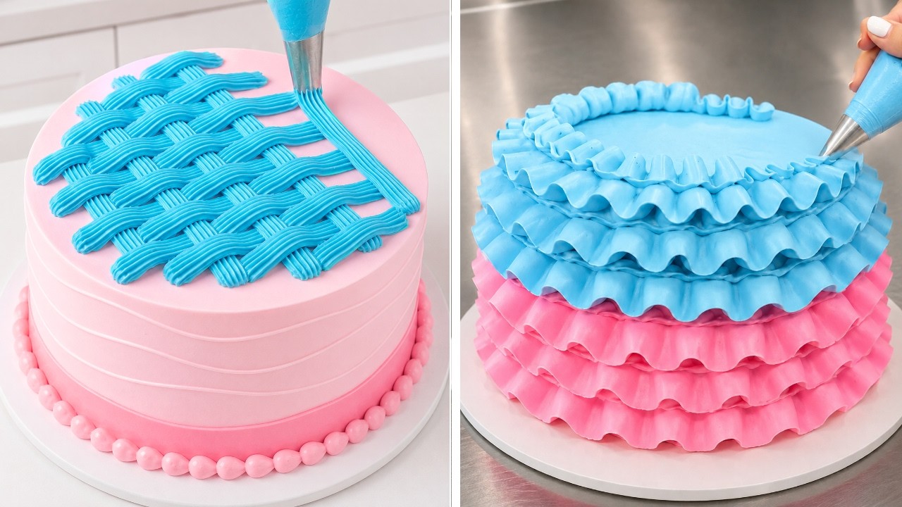 Top 60 So Easy Cake Decorating Ideas | Charming Vintage Pink Buttercream Ruffle Cake Designs