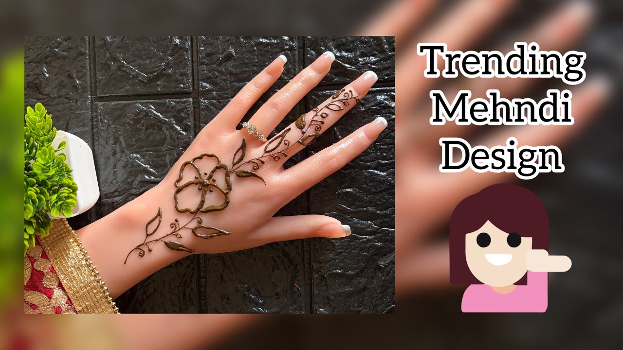 Simple mehndi design on silicone hand | Mehndi on realistic silicone hand | Easy mehndi design 