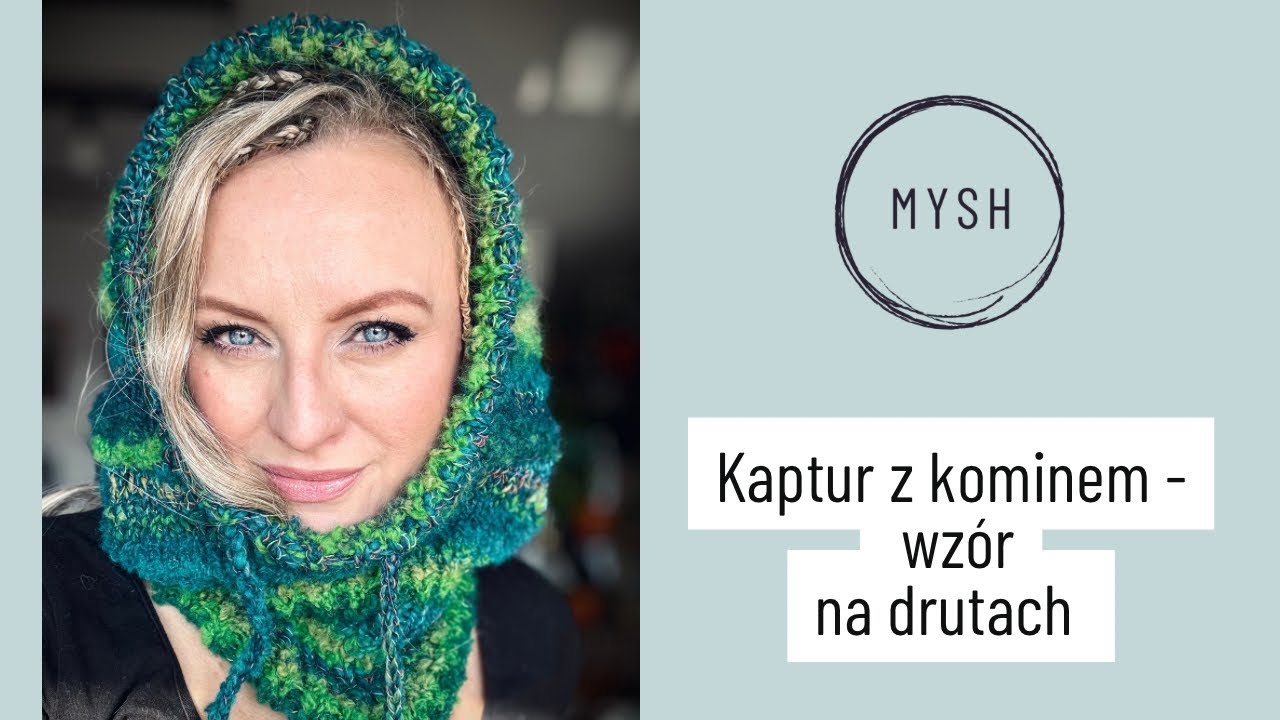 Komin z kapturem na drutach, balaclava - instrukcja wykonania wz&oacute;r