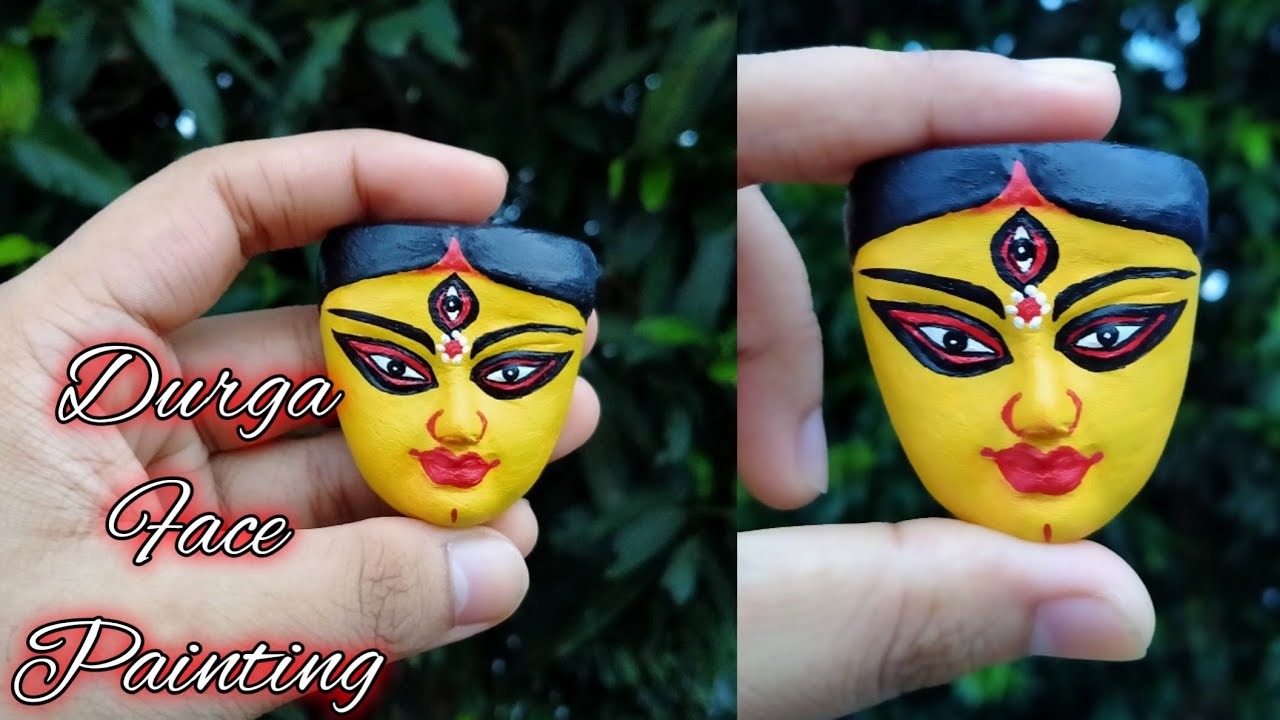 Durga face painting | small Durga face painting| Durga idol/Eyese/face how to painting idolহস্তশিল্প
