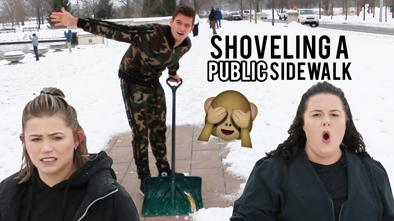 SHOVELING A PUBLIC SIDEWALK AS THE FITNESS MARSHALL *EMBARRASSING*