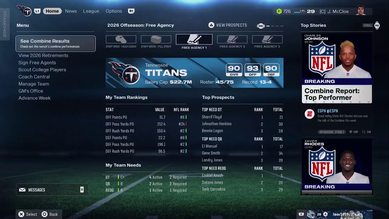 Madden 2013 Franchise SUPERBOWL!!