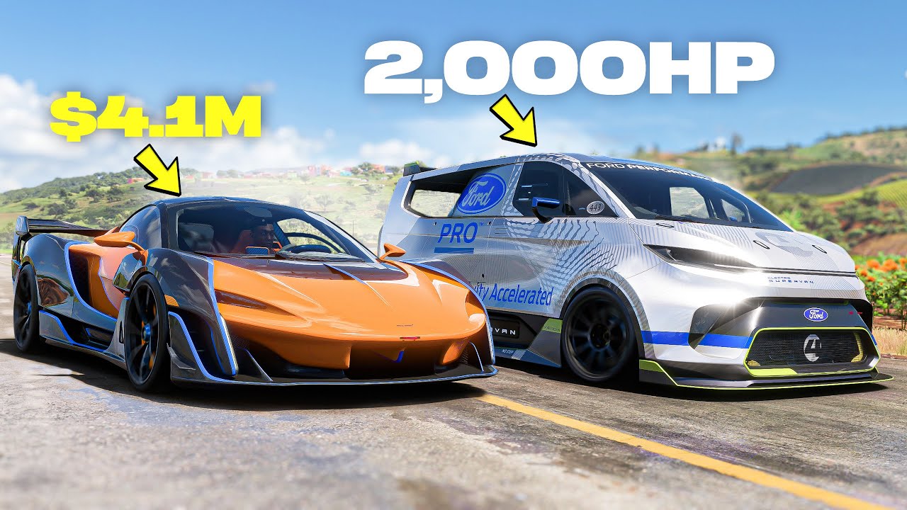 Forza Horizon 5 NEW 2000HP Ford Supervan 4 & $4,100,000 McLaren Sabre! (Acceleration Car Pack)