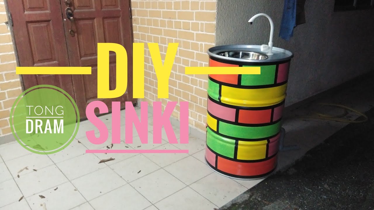 OIL DRUM SINKI DIY sinki tong drum [kreatif]