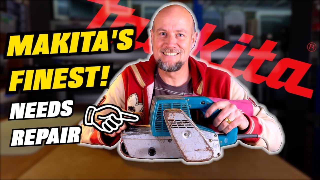 Repairing a Makita Belt Sander Model 9401 - New drive roller, low friction pad, and oil bearings!