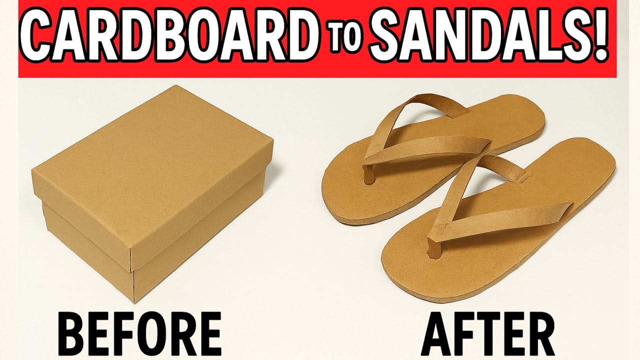 Real Sandals from Cardboard?! | Amazing DIY Footwear Idea || 5 Minutes Creative #5minutescreative