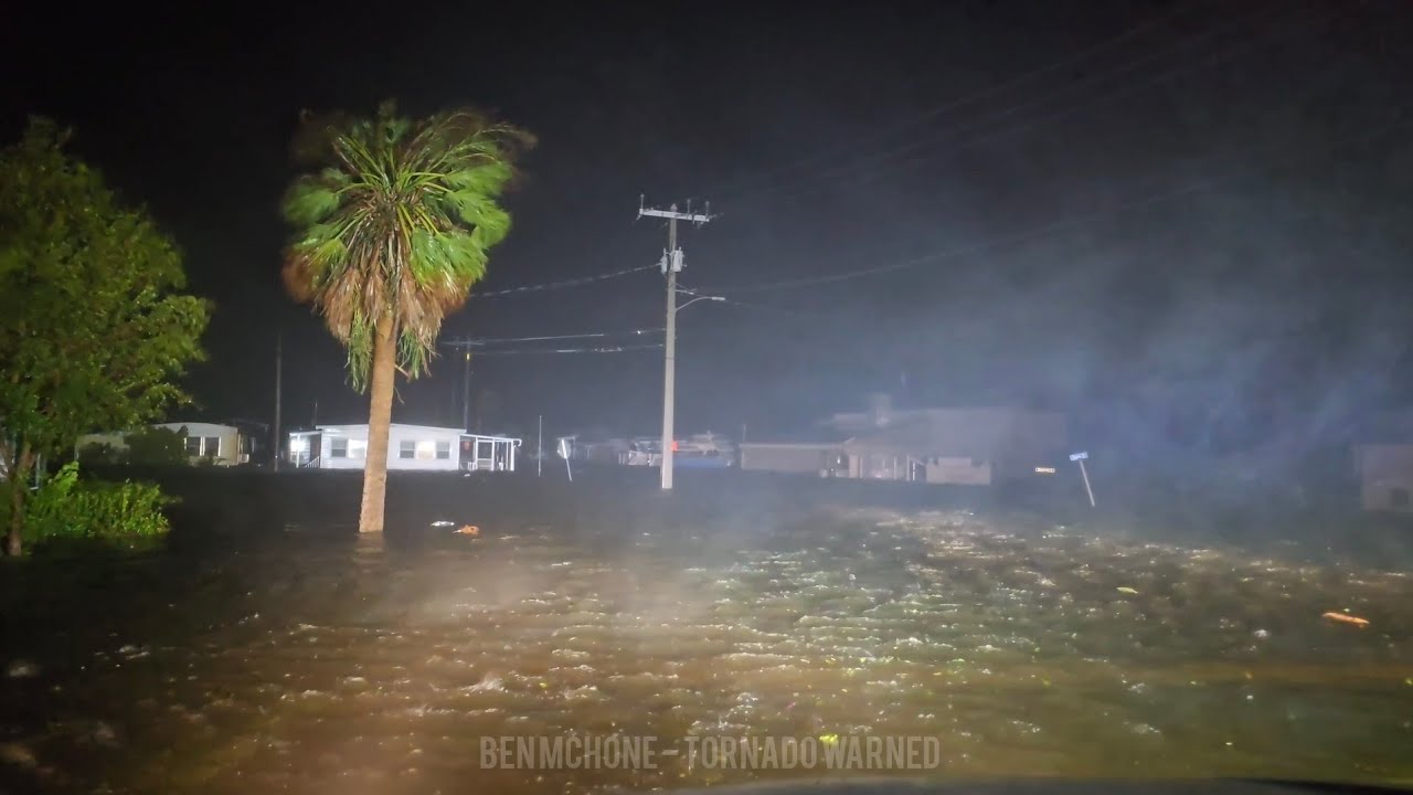 INTENSE Hurricane Milton Intercept - Debris Flying - Significant Storm Surge - Venice, FL