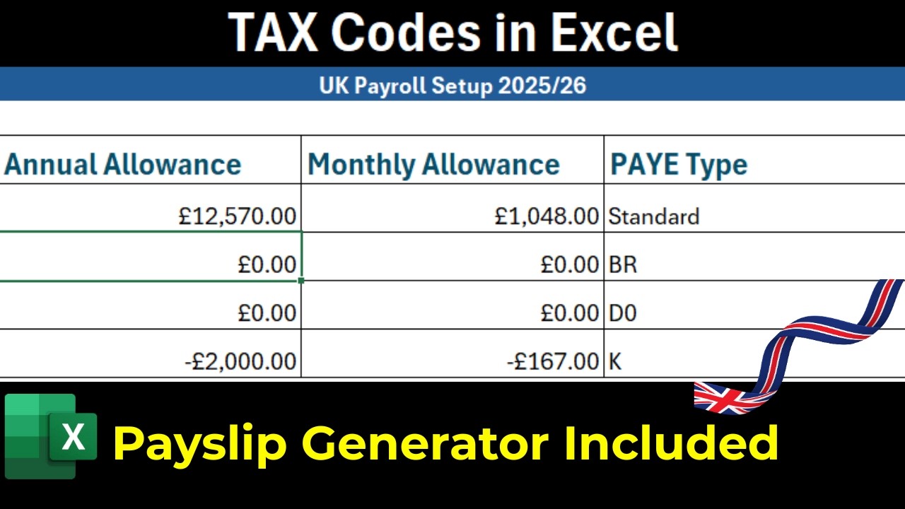 Want to Master UK Tax Codes in Excel? Watch This 2025 Guide