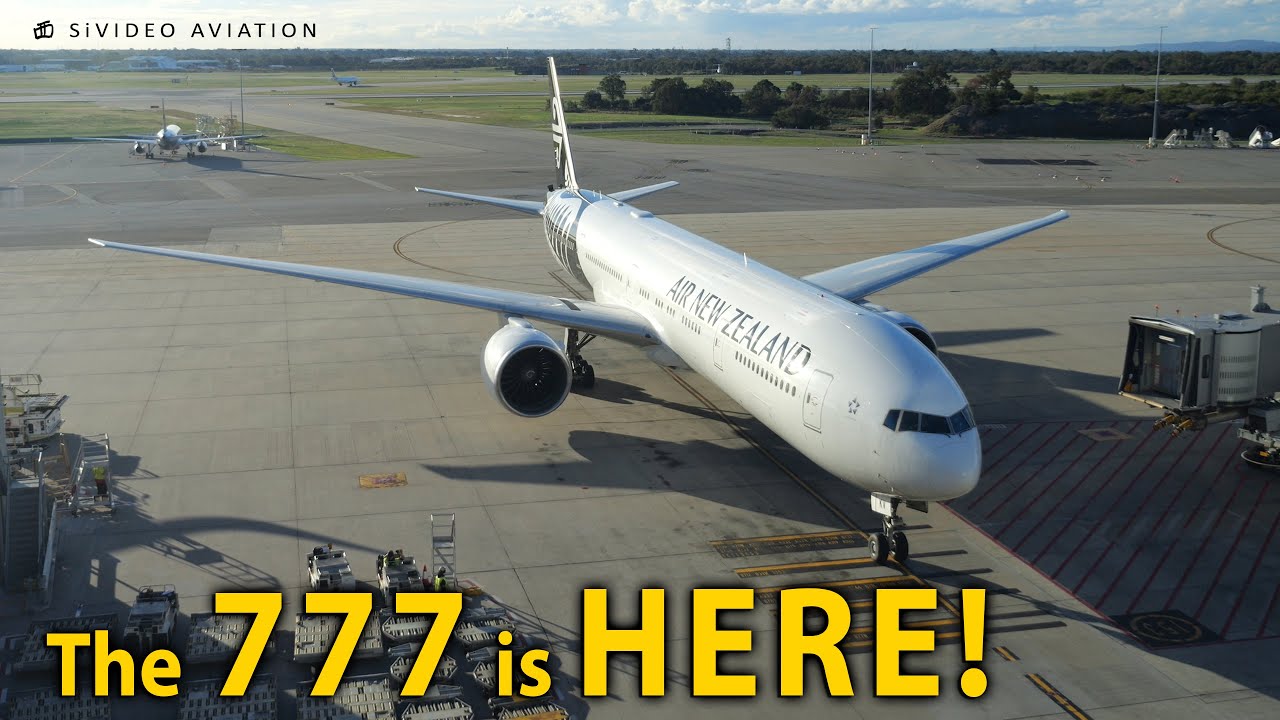 Air New Zealand (ZK-OKV) Boeing 777-367ER arriving at Perth Airport for the first time.