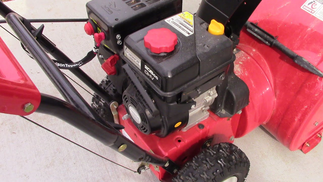 Замена масла в снегоочистителе MTD Powermore