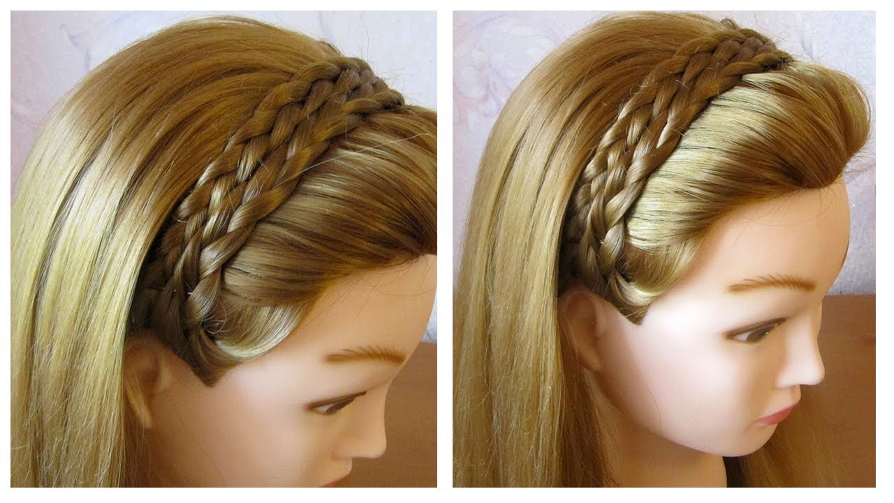 Tuto coiffure simple et rapide 🌸 Tresse serre-tête cheveux long/mi long 🌸 facile à faire