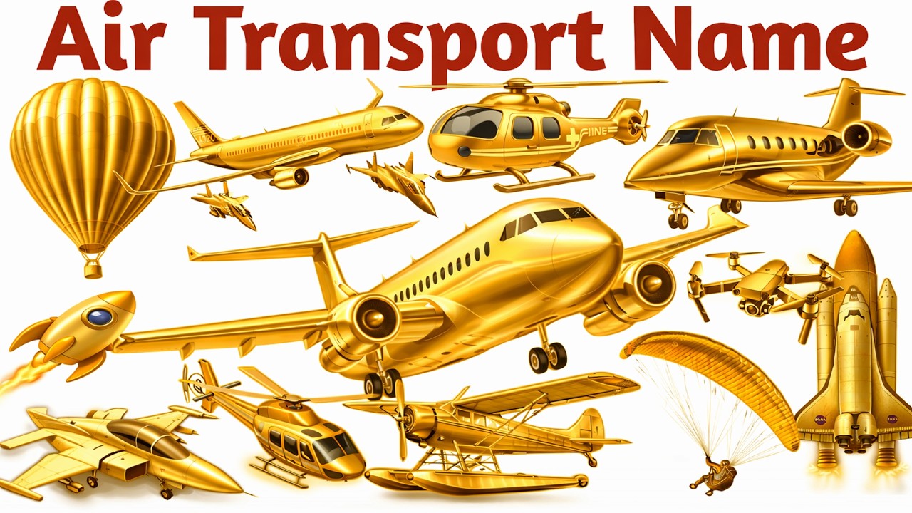Air Transport Names & Sounds | | हवाई वाहनों के नाम और आवाज़ें | #kidslearning #kidsvideo #kids