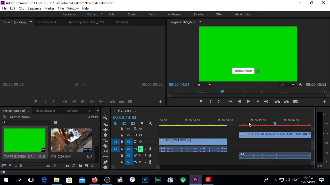 التعامل مع الكروما adobe premiere