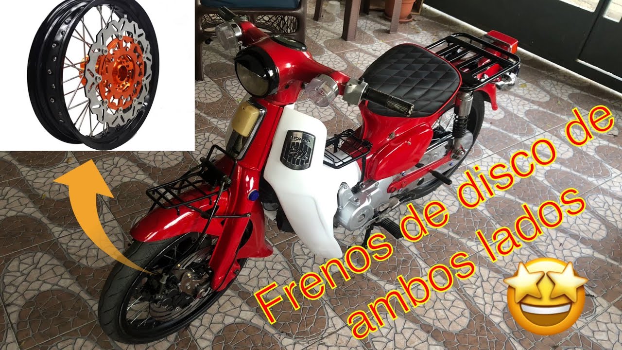 COMO ADAPTAR FRENOS DE DISCO PARA EL LADO IZQUIERDO  SUPER CUB C50 C70 C90 (2da Parte)